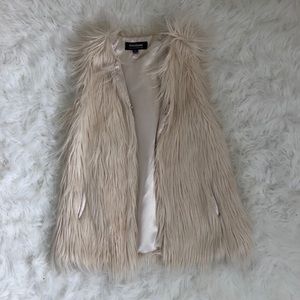 Tan fur vest